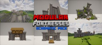 Modular Fortresses Schematic Pack -- [1.21.5, Axiom Blueprints, Vanilla-friendly, Free] Minecraft Map & Project