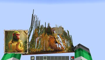 Chimpanzini Bananini Brainrot meme pixel art map FREE Minecraft Map & Project