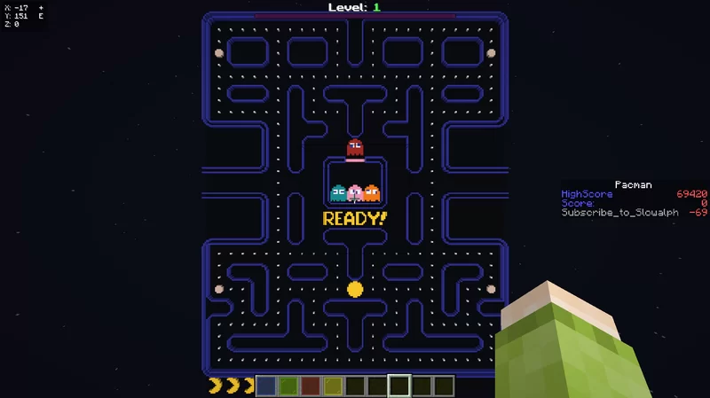 Pacman in Minecraft with no mods Minecraft Map