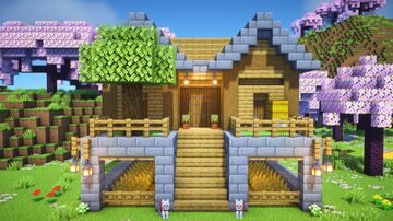 Duo Survival House & Guide 🌸[17] Minecraft Map & Project