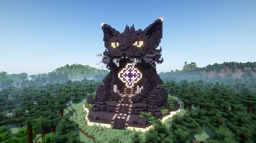 Minecraft Black Cat Nether Portal Statue V03 Minecraft Map & Project