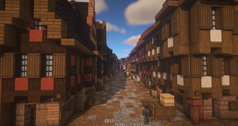 Key's Street in Colmar in Minecraft! - in 1670