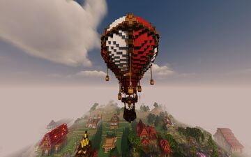 Red and white air balloon Minecraft Map & Project