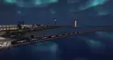 The airport at night