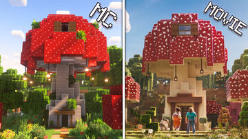 Mushroom House from The Minecraft Movie | Starter Base Minecraft Map & Project
