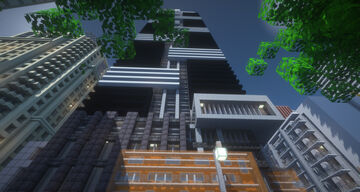 Very high skycraper condos building with schematic Minecraft Map & Project