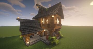 ⚒️ Medieval Blacksmith’s Forge & House │(Free Schematic) Minecraft Map & Project