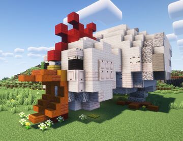 Egg Laying Giant Chicken Portal Minecraft Map & Project