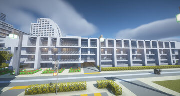 Small modern hotel near marina - schematic Minecraft Map & Project