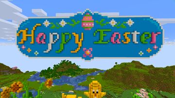 Giant Happy Easter Sign Minecraft Map & Project
