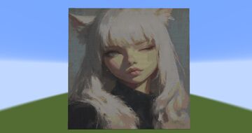 Cat Girl (Download) Pixel art Minecraft Map & Project