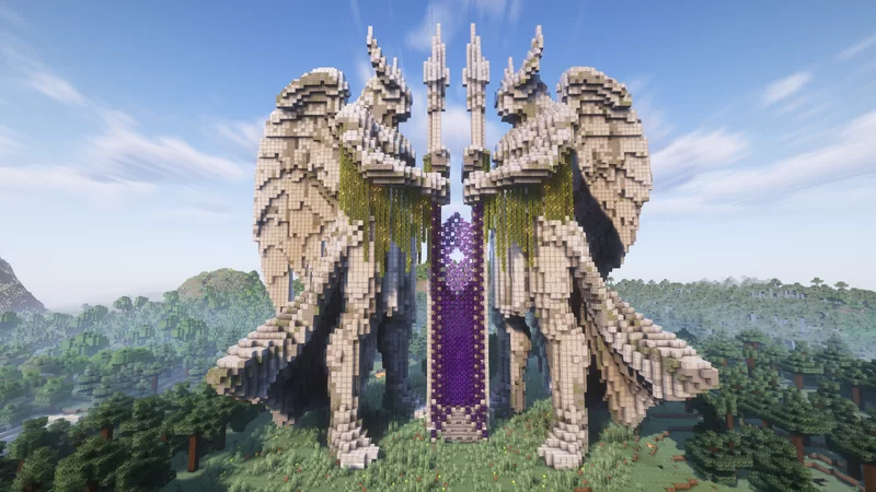 Minecraft Guardian Nether Portal V01 Statue Free Minecraft Map