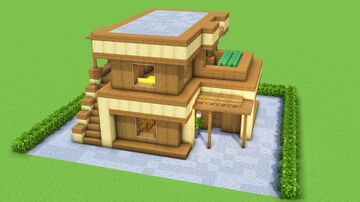 Modern Starter House – Fully Decorated Interior | Download Minecraft Map & Project