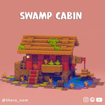 Small Starter Swamp Cabin - Survival Minecraft Map & Project