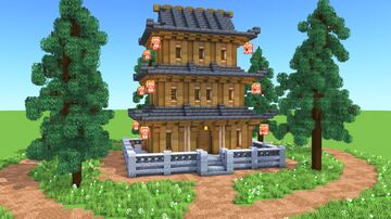 Japanese House – Fully Decorated Interior | Download Minecraft Map & Project
