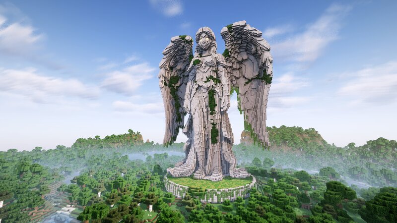Minecraft Ancient Angel Statue V38 Free Schematic