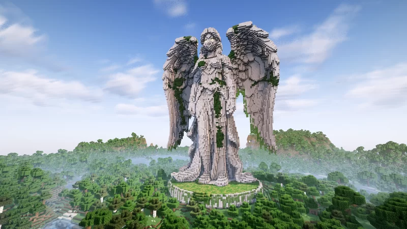 Minecraft Ancient Angel Statue V38 Free Schematic