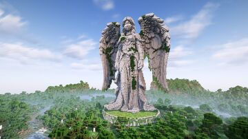 Minecraft Ancient Angel Statue V38 Free Schematic Minecraft Map & Project