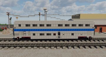 P42 Amtrak 4-Unit Train Set 1:1.5 Scale (FREE DOWNLOAD AVALIABLE LAST SUPERLINER SLEEPER CAR ONLY!) Minecraft Map & Project