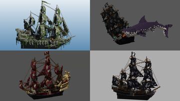 Ships of the Pirates of the Caribbean Minecraft Map & Project