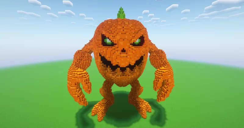 Minecraft Pumpkin Monster Statue Minecraft Map