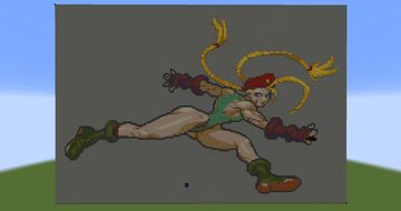 Cammy Pixel Art Minecraft Map & Project