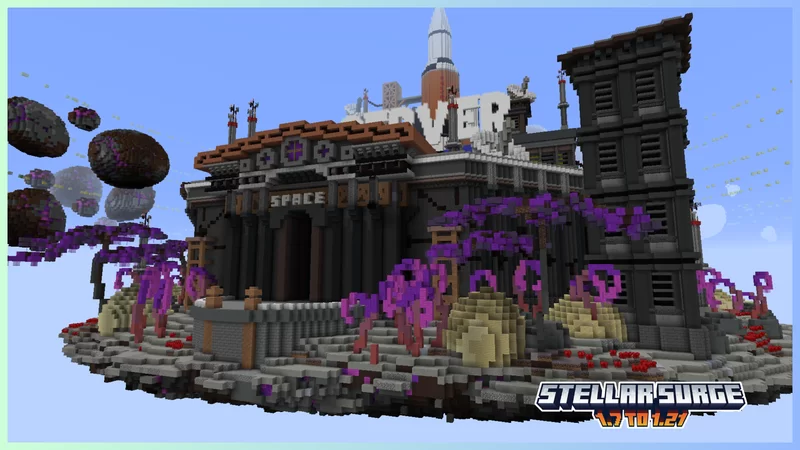 [1.7 to 1.21+] Futuristic Spawn - Stellar Surge - 200x200 Minecraft Map