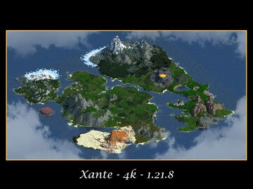 Xante (4k, survival friendly, no border, 1.21.8, custom caves) Minecraft Map & Project