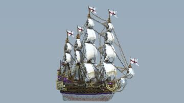 The Queen of Kings | Custom British Ship of the Line Minecraft Map & Project