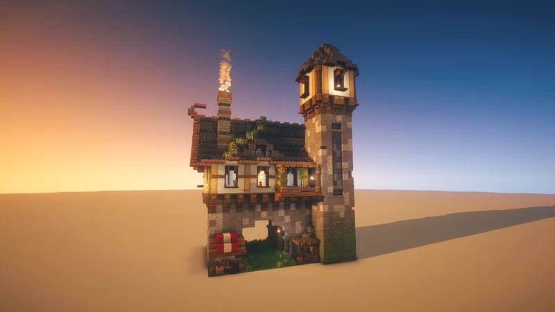 Medieval Tower House – Download Minecraft Map