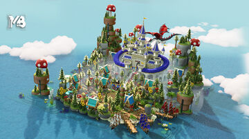Medieval Dragon Castle - 500x500 Minecraft Map & Project