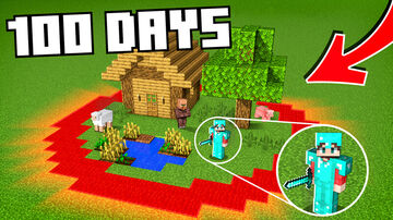 Can't Leave The Circle SURVIVAL Minecraft Map & Project