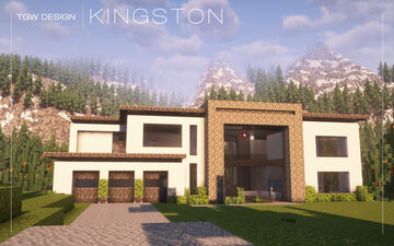 Kingston | Contemporary Mansion | Full Interior Minecraft Map & Project
