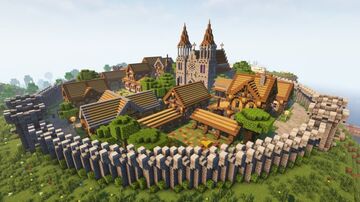 🏡 Upgraded Village with all proffessions in Minecraft Minecraft Map & Project
