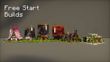 Free Fantasy House Builds I Full interior I Schem, litematica, world I Minecraft Map & Project