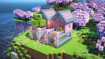Cherry Blossom Duo Starter House 🌸[10] Minecraft Map & Project