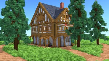 Medieval House – Fully Decorated Interior | Download Minecraft Map & Project