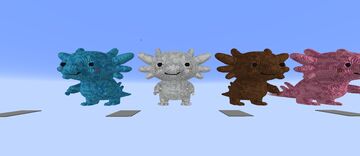 Cute Little Axolotle Statue Pack DOWNLOAD FREE Minecraft Map & Project