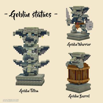 Goblin statues with 2D Tutorials Minecraft Map & Project