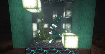 8x8 Glow Squid Display Tank w/ 'Control Panel' Minecraft Map & Project