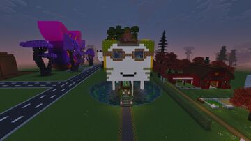 Happy Ghast House Base Minecraft Map & Project