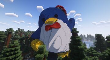 Tuxeado Sam sanrio 80 Statue Minecraft Map & Project