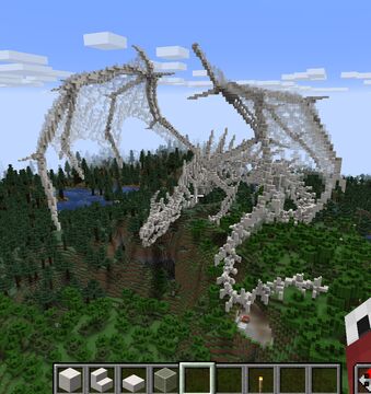 Great Skeleton Dragon Minecraft Map & Project