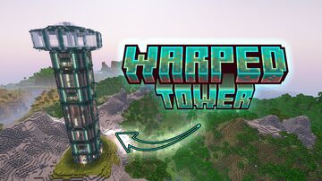 Warped Tower with a lighting system Minecraft Map & Project