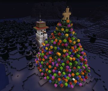 Short Builds #3 Xmas Tree & Snowman Minecraft Map & Project