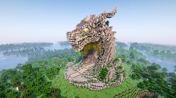 Minecraft Dragon Head Nether Portal Statue V17 Free Minecraft Map & Project