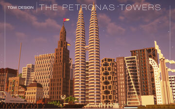 The Petronas Towers | Java Download | Full Interior Minecraft Map & Project