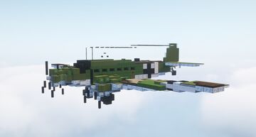 Junkers Ju-52 Transport Aircraft (1.5:1 Scale) Minecraft Map & Project