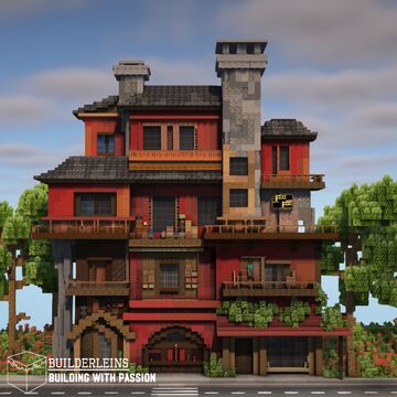 Red minecraft manor Minecraft Map & Project
