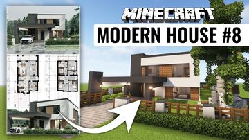 MODERN HOUSE #8 Minecraft Map & Project